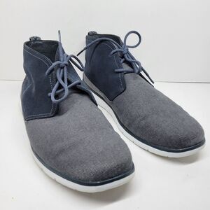 UGG Austrailia Freamon Mens Gray Canvas Suede Chukka Boot Size US 15 EUR 49.5